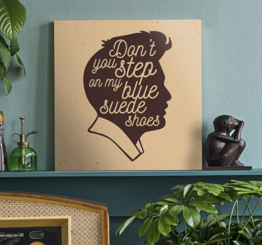 Obraz muzyka Niebieskie buty zamszowe - TenStickers