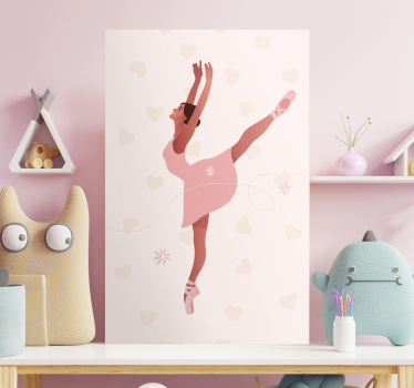 Obraz Balerina w różowej sukience - TenStickers
