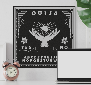Obraz na płótnie Czarno-biała tablica ouija - TenStickers