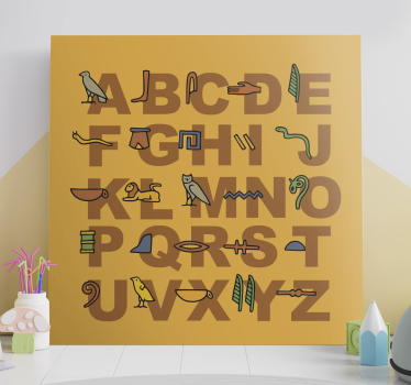 Obraz na ścianę Alfabet egipski - TenStickers