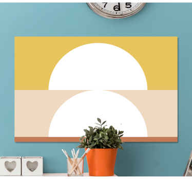 Obraz na ścianie Dwa półkola geometryczna sztuka - TenStickers