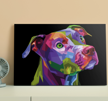 Obraz psa Wielokolorowy nowoczesny pitbull - TenStickers
