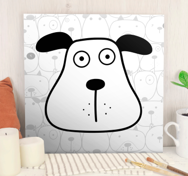 Obraz psy głowa psa w stylu kreskówkowym - TenStickers