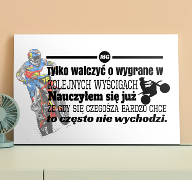 Obraz ruch Cytat żużlowy - TenStickers