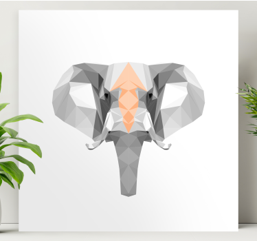 Obraz słonie geometryczna głowa słonia - TenStickers