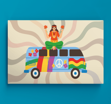 Obraz superbohaterowie bus kwiatowej mocy - TenStickers