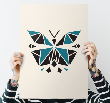 Obraz ważki w kształcie geometrycznej motyla - TenStickers