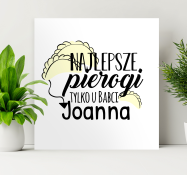 Obraz z imieniem Spersonalizowane najlepsze pierogi - TenStickers