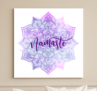 Obraz z mandalą Fioletowa mandala namaste - TenStickers