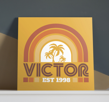 Obraz vintage spersonalizowana dłoń w stylu retro - TenStickers