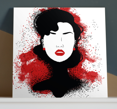 Obraz z postaciami stylizowana kobieca sylwetka - TenStickers
