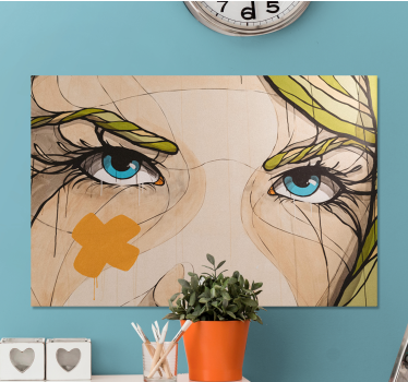 Obraz z postaciami ekspresyjny portret kobiecy - TenStickers