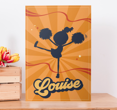 Obraz z postaciami radosnej cheerleaderki personalizowany - TenStickers