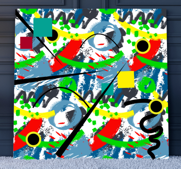 Obraz abstrakcja abstrakcyjny chaos geometryczny - TenStickers