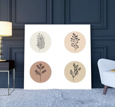 Obrazy na przedpokój Minimalistyczne kwiaty - TenStickers