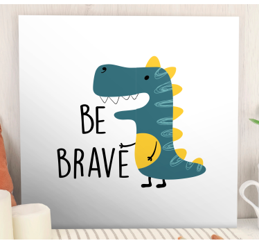 Obrazy skandynawskie Dinozaur bądź odważny - TenStickers
