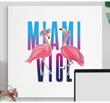 Obrazy ze zwierzętami Projekt flaminga w miami vice - TenStickers