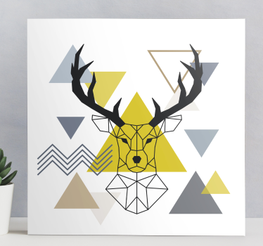 Sarna obraz Geometryczny jeleń - TenStickers