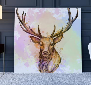 Sarna obraz Malowanie splash jelenia - TenStickers