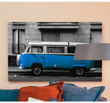 Stylowe obrazy do salonu Stary niebieski kombi - TenStickers