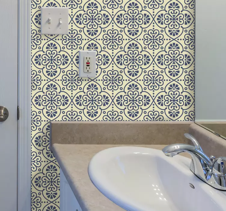 Naklejka na ścianę wzór kafelkowy - TenStickers