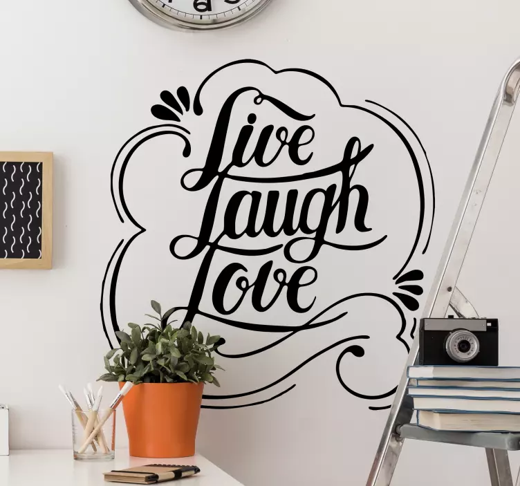Naklejka na ścianę "Live, laugh, love" - TenStickers