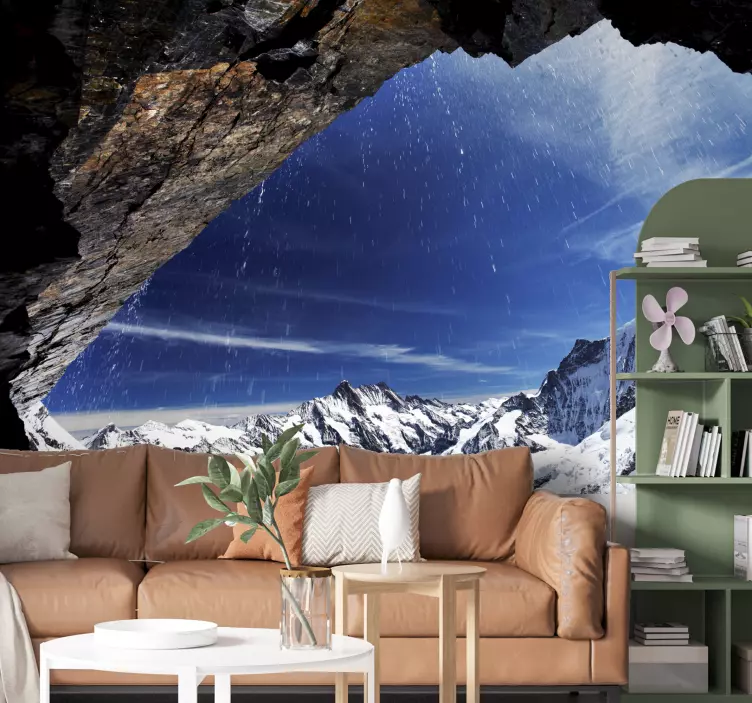 Naklejka dekoracyjna śnieg w górach - TenStickers