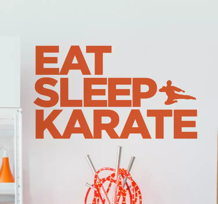 Naklejka Eat Sleep Karate - TenStickers