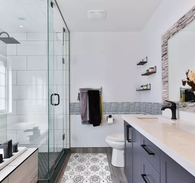 Naklejka na lustro kamienna tekstura - TenStickers