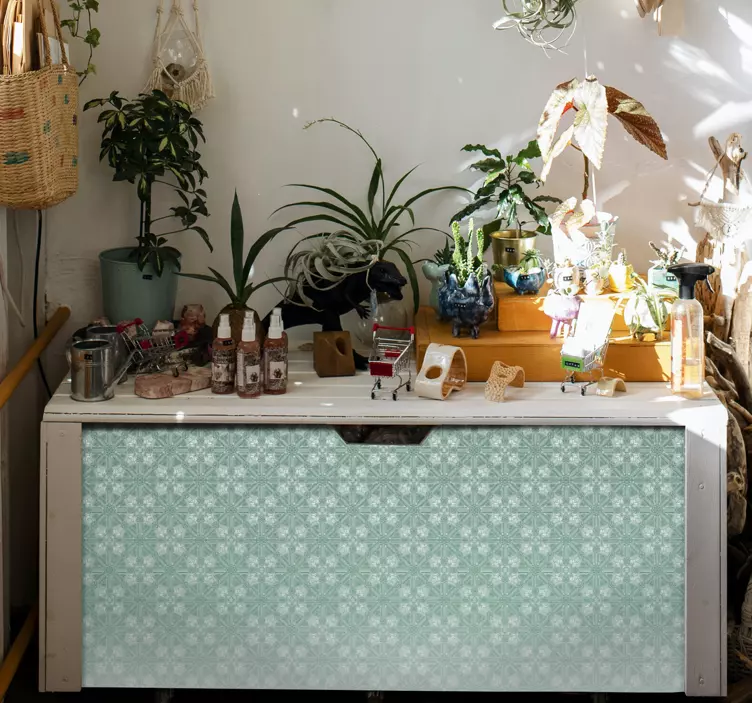 Naklejka na meble kwiatowy wzór zanikania - TenStickers