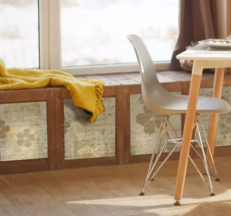 Naklejka na meble nakładka z wzorem kwiatowym - TenStickers