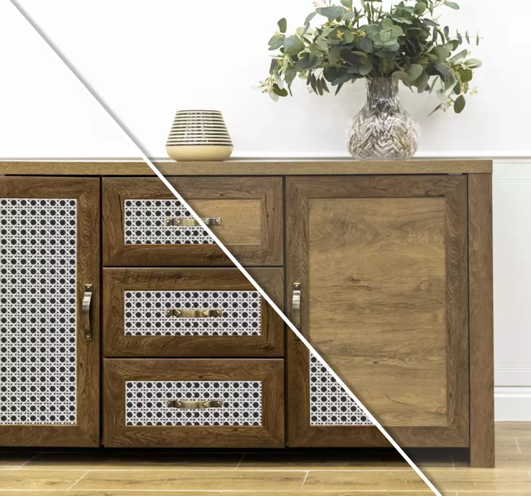 Naklejka na meble współczesny wzór liścia - TenStickers