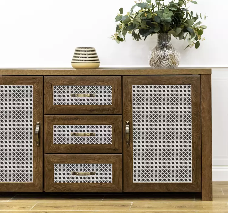 Naklejka na meble współczesny wzór liścia - TenStickers