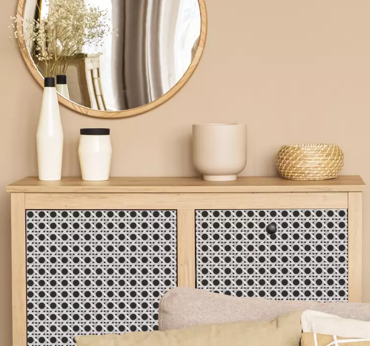 Naklejka na meble współczesny wzór liścia - TenStickers