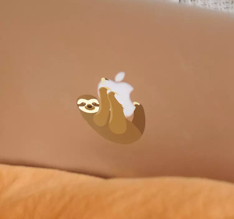 Naklejka na ścianę dzikie zwierzęta Leniwiec macbook - TenStickers