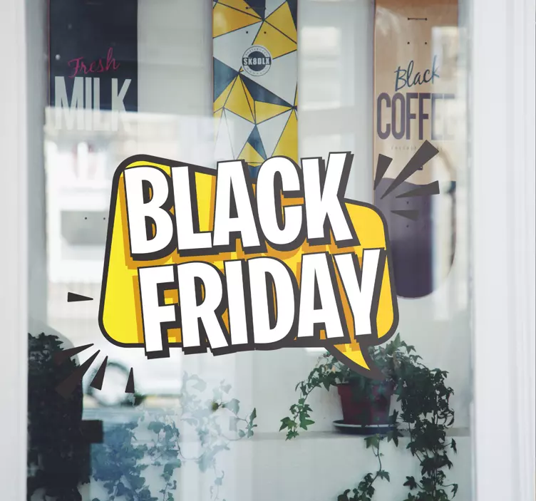 Naklejka na ścianę Black Friday dymek  - TenStickers