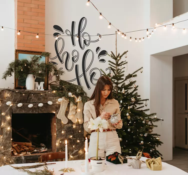 Świąteczna naklejka Hohoho święta - TenStickers