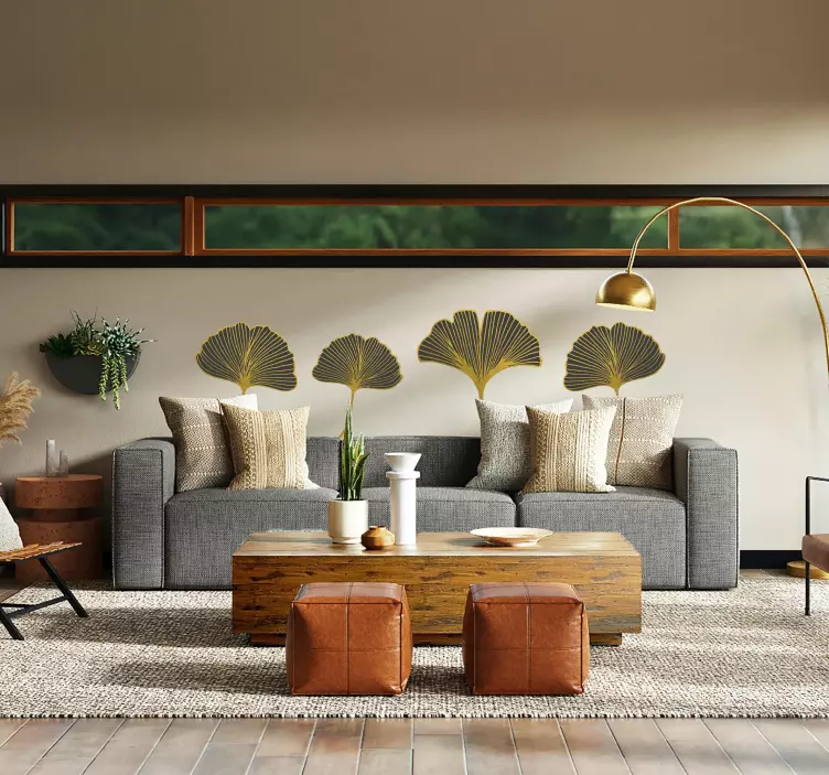 Naklejka liście miłorzębu japońskiego - TenStickers