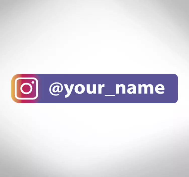 Naklejka na witrynę sklepową spersonalizowane logo Instagram - TenStickers