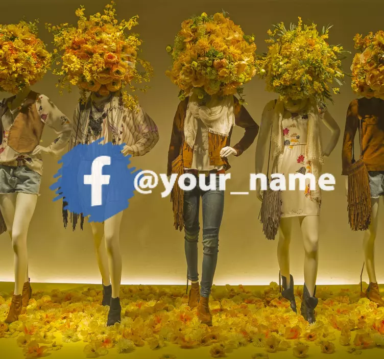 Naklejka na witrynę sklepową z własnym logo na Facebooku - TenStickers