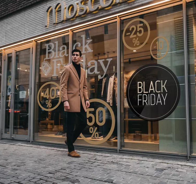 Naklejka promocyjna Black Friday procent - TenStickers