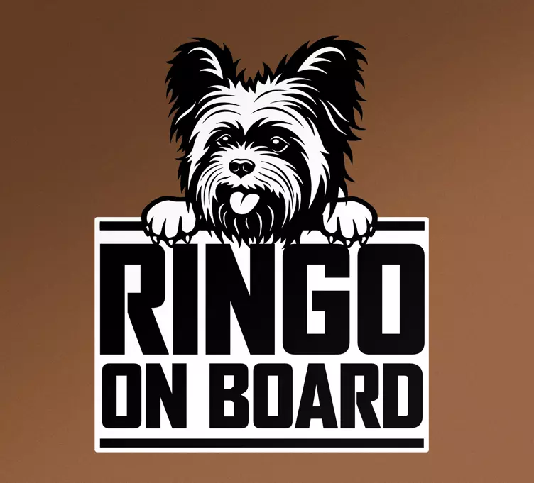 Naklejka na samochód zabawny znak psa - TenStickers