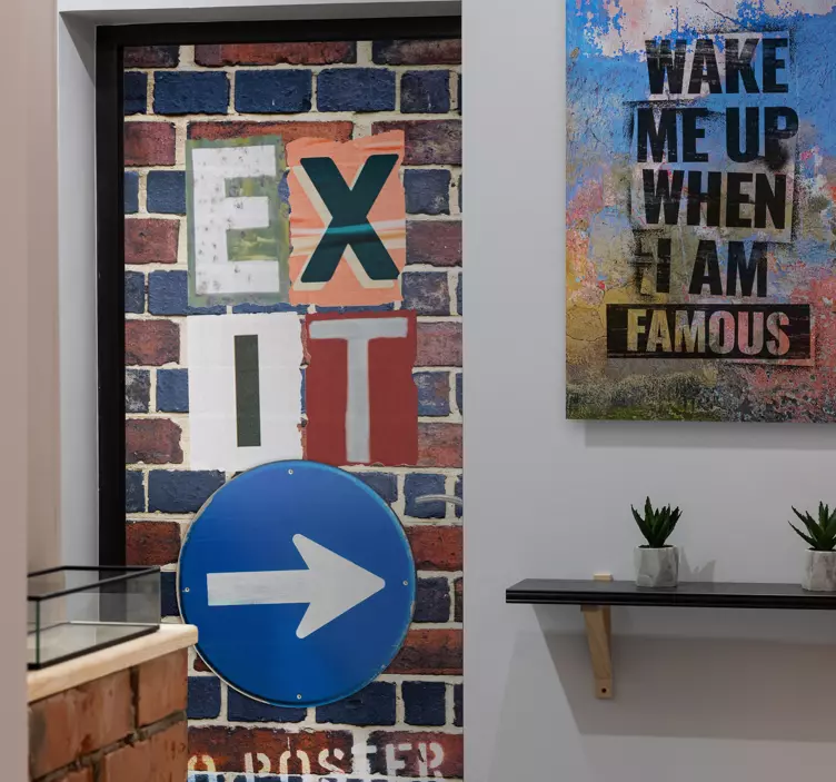 Naklejka na ścianę urban Znak wyjścia - TenStickers