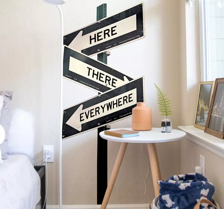 Naklejka ścienna znaki drogowe Znaki drogowe - TenStickers