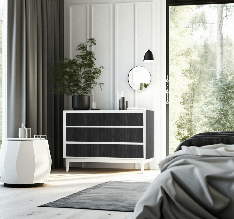 Folie samoprzylepne - Ciemne drewno - TenStickers