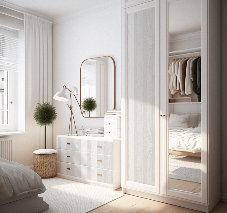 Naklejka meblowa tekstura madera blanca - TenStickers