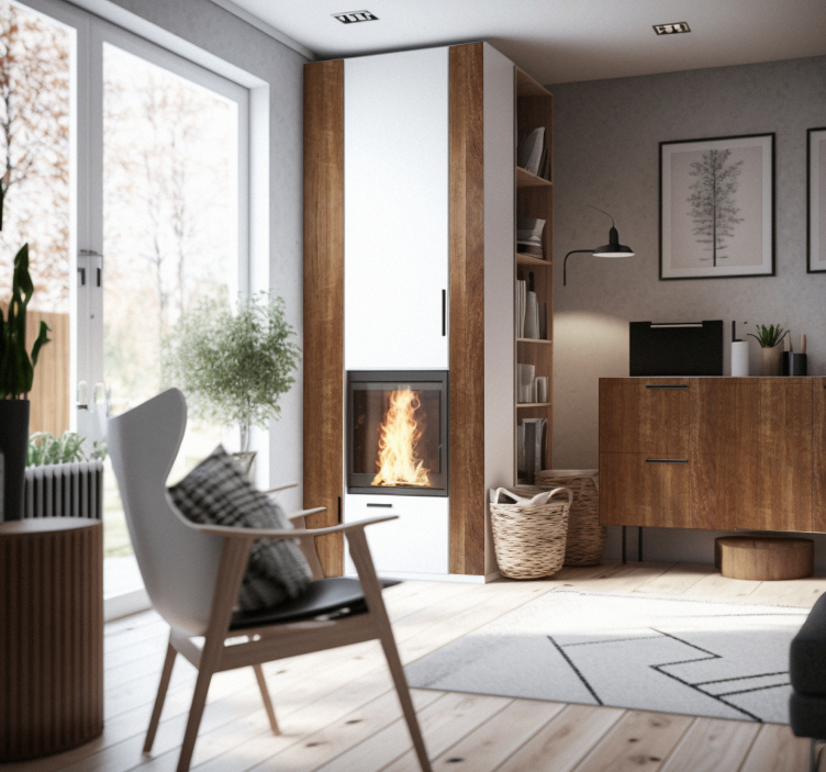 Naklejka meblowa tekstura madera marrón - TenStickers