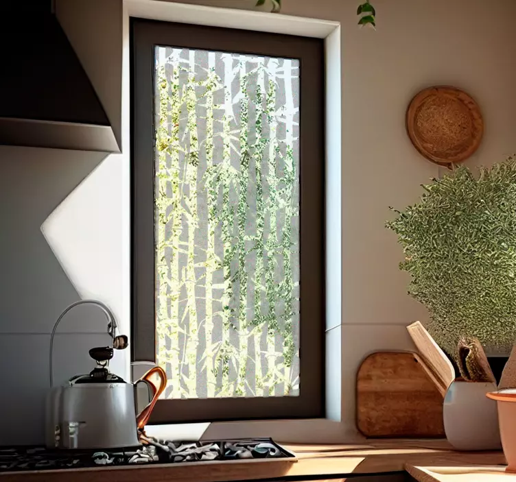 Naklejka na okno translucido bambusa - TenStickers