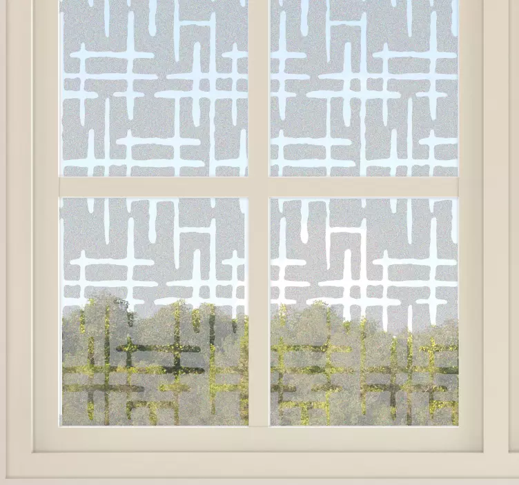 Naklejka na okno translucido lineas cruzadas - TenStickers