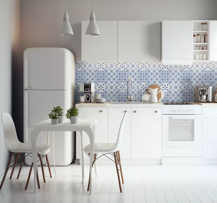 Naklejki na kafelki Niebieski Delft - TenStickers